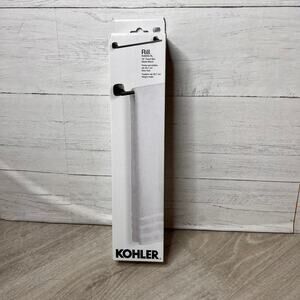 Kohler Rill 18 inch Matte Black Wall Towel Bar R28008-BL Lasting Finish